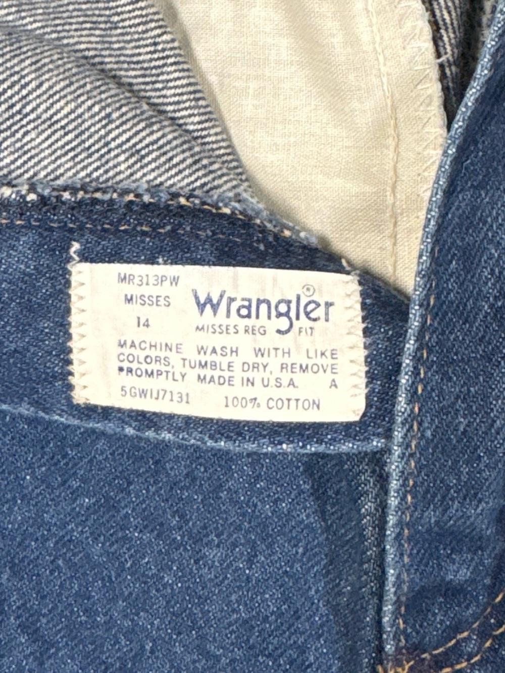 VTG 80s/90 Wrangler High Rise Pleated Mom Jeans Made in USA SZ Misses 14 Regular - Picture 3 of 7